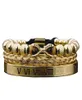 3st Luxury Roman Royal Dragon Claw Charm Men rostfritt stål geometri pulseiras öppna justerbara armband par smycken9780692