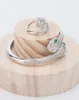 New Fashion Brand Jewelry Sets Lady Brass Full Diamond Green Eyes Double Heads Serpent 18K Gold Bracelets Rings Sets (1Sets)6772551
