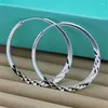 Hoop Earrings 925 Sterling Silver Selling Fashion Car Big 5/6CM Jewelry For Women Christmas Valentine's Day Gifts Wholesale