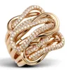 Pierścionki ślubne moda złoty srebrny pasek kolorowy Pierścień Zespół zaręczynowy Crystal cyrkon dla kobiet mężczyzn impreza biżuteria 5394326