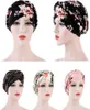 Turban Women Muslim Bonnet Floral Print Braid Headwear Chemo Cap Headscarf Beanie Bonnet Head Wrap Hair Loss Cover HAT84476341064117