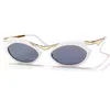 Solglasögon 2023 Sexig kattöga för kvinnor Acetat Mix Eloy Frame Gradient UV400 Protection Lens Shades