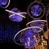 hanging wedding starry sky props space ball fantasy starry wedding arrangement chandelier window decoration ceremony ball245T