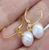 NATURAL encanto 1110mm oro perla del Mar del Sur pendientes 14 k 20 de oro20384152259