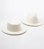 Women 100 Wool Felt Hats White Wide Brim Fedoras for Wedding Party Church Hats Pork Pie Fedora Hat Floppy Derby Triby Hats Base8314499