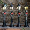 Autre décor à la maison Miniature Noël Lampadaire LED Lumières pour la décoration de village Mini Figurine Ornement Accessoires de jardin Dr Dhsle