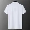 Camisa polo de algodão masculina, camisas de marca para homens, manga curta, roupas da moda de verão, letras bordadas, polos masculinos ves3
