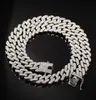 Who 1630Inch Micro Paved 12mm S Link Miami Cuban Chain Necklaces Hiphop Men Rhinestones Fashion Jewelry Drop 2406572