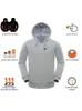 ENjoyce Männer Intelligente Heizung Zip Hoodies Sweatshirts Winter Warme Beheizte Kleidung USB Thermische Wärme Jacke Strickjacke Mantel P5104 231226