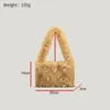 High-End Masonry Underarm Tygväskor för kvinnor Winter Rabbit Hair Women's Purses and Handbags Fashion Niche Design Bag 231226