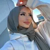 Roupas étnicas JTVOVO 2023 70 180cm Muçulmano Chiffon Hijab Xales Cachecol Mulheres Cor Sólida Cabeça Wraps Hijabs Lenços Senhoras Foulard Femme Véu