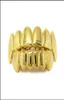 Grillz Dental Grills Body Jewelry Hip Hop Personlighet Fangs Teeth Gold Sier Rose Grillz False Set Vampire For Womenmen Drop Del9314276