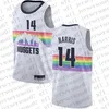 Benutzerdefinierte Herren Damen Jugend Kinder Denver''Nuggets''14 Gary''Harris 15 Carmelo''Anthony grün camo schwarz weiß blau rot Retro-Basketballtrikot