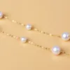 NYMPH Real 18K Gold Necklace Pendnat Fine Jewelry Round Natural Freshwater Pearl Pure AU750 Chain for Women Wedding Gift X535 231225