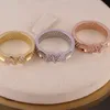 Fashion Designer Gold letter Rings for Women Men Set Auger Party Wedding Lovers Gift Engagement Jewelry SZ69 With Box3296723