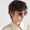 Solglasögon 2024 Stylish Triangle Brand Quality Designer Alloy Chain Oval For Women Stylishable Retro Summer Men Glasses PR57Y