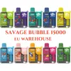 Savage Vape Bubble 15K Puff Barda Vapes Djeżdżalne Puff 15000 E papieros Eu Magazyn Blokada Dziecka Wbudowany inteligentny wyświetlacz typu-C Regulowana moc vs POCO 10000 Puff 12000