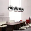 Globe de verre moderne pendentif lumières argent ombre pendentif éclairage rond plafond suspendu lampe luminaire cuisine luminaire 2464