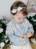 Little Maven Baby Girls Sweter Piękny jasnoniebieski swobodny ubra