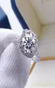 100 Lab -förlovningsring 13 karat runt lysande diamant fyrkantig halo dröm bröllop band evigheten med ruta 2202128553841