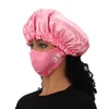 Aangepaste logo pruik set maagdelijk haar bundel verpakking satijnen masker satijnen zakken hang tag bundel wraps mutsen hoofdband273B