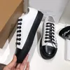 Vintage print geruite sneakers Burberyes designer casual schoen dames tweekleurige katoenen gabardine flats schoen bedrukte geruite geruite canvas sneakers van kalfsleer