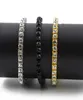 Personalized Tennis Chain Bracelet 79inch Hip Hop Mens Bling Gold Lovers Black White Iced Out Full Diamond Crystal Rapper Jewelry4248873