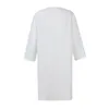 Casual Dresses Vintage Women's Summer Dress 2023 Retro Cotton Linen 3/4 Sleeve Light Breathable Mini