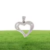 Hollow Heart Hanging Iced Out Bling Charm met Box Chain Necklace Men Women Hip Hop Chains For Jewelry Gift6587065