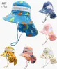 Korean Summer Baby Panama Cap Kids Bucket Hat Toddler Hats Wide Brim UPF 50 Beach Sun Protection Cap For Children 38Y Girl Boy 2204439263