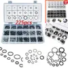 Car Upgrade Upgrade 225pcs Black Rubber O Ring Assortment Washer Gasket Sealing O-Ring Kit 18 Sizes with Plastic Box Dustproof Seal Accessories