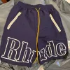 Дизайнерские шорты Rhude, короткие летние модные пляжные брюки, мужские высококачественные уличные брюки свободного размера, баскетбольные брюки с пятью точками