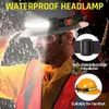Neue Stirnlampen, wiederaufladbare LED-Stirnlampe, verstellbares Kopfband, superhelle, wasserdichte Stirnlampe für Camping, Wandern, Nachtlaufen