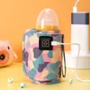 USB Melk Water Warmer Reiswandelwagen Geïsoleerde Tas Babyvoeding Flesverwarmer Veilig Kinderbenodigdheden voor Outdoor Winter 231225