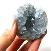 1 st Madagascar Natural Celestite Crystal Druzy Cluster Sky Blue Geode Mineral Prov Home Decor 231225