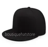 2021 One Piece Custom Blank Full Black Sport Fitted Cap Men039s Women039s Full Closed Caps Casual Leisure Solid Color Fashio4209756