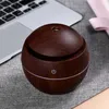 Umidificadores de grão de madeira vaso umidificador difusor USB carro escritório casa colorido luz noturna silenciosa umidificaçãoL231226