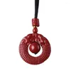 Ожерелья-подвески с высоким содержанием натуральной киновари, двойное ожерелье дракона, основное ожерелье