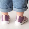 Baby Shoes Anti-slip Breathable Infant Crib Floor Socks with Rubber Sole for Children Girls Boys Mesh Shoes Soft Bottom Slippers 231226