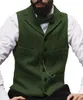 Tweed-Anzug, Steampunk-Jacke, V-Ausschnitt, schmale Weste, Hochzeit, Herren