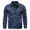 Männer Jacken Koreanische Männer Denim Mantel Herbst Winter Casual Streetwear Jacke Männlich Stehen Kragen Tops Kleidung