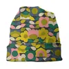 Basker blomma mönster skallies beanies caps hip hop vinter varma män kvinnor stickade hattar unisex vuxen orla kiely bonnet