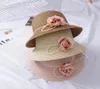 Chapeau de soleil élégant d'été en paille à fleurs, chapeau seau pour femmes, casquette de plage pour filles, chapeau d'église en os, Chapeu4844932