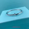 Luxe Bangle designer sieraden man armband Hoge kwaliteit TifanismV vergulde micro T1 Armband Mode smalle plaat gemakkelijk te verzegelen hetzelfde Met Originele Doos