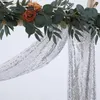 Party Decoration Extra Long Wrinkle-Free Wedding Arch Draping Tyg Återanvändbar mottagning Bakgrund Drapes Swag-dekorationer 30 x 550 cm