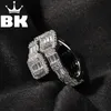 Anello da uomo personalizzato regolabile Baguette da uomo Hip Hop Marchio famoso Iced Out Micro Pave Cz Punk Rap Gioielli Taglia 220217281z