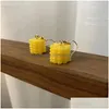 Orecchini lampadario pendente 2023 gioielli di moda coreana placcato oro carino cibo vegetale dolce 3D mais ipoallergenico per le donne ragazza Dhaw2