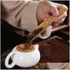 Ложки для чая 18 см, деревянные бамбуковые ложки для чая, инструменты для питья кофе, кухонная утварь, длина ложки, аксессуары для домашней кухни Tt0422 Drop Delive Otajp