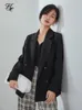 FSLE Office Ladies Casual White Blazer Women Spring Black Oversized Jacket Female Elegant Business Short Green Coat 231225