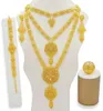 Dubai Jewelry Sets Gold Necklace Earring Set For Women African France Wedding Party 24K Jewelery Ethiopia Bridal Gifts 2110152758067282